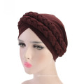 Muslim bandanas hat polyester crochet turban for women